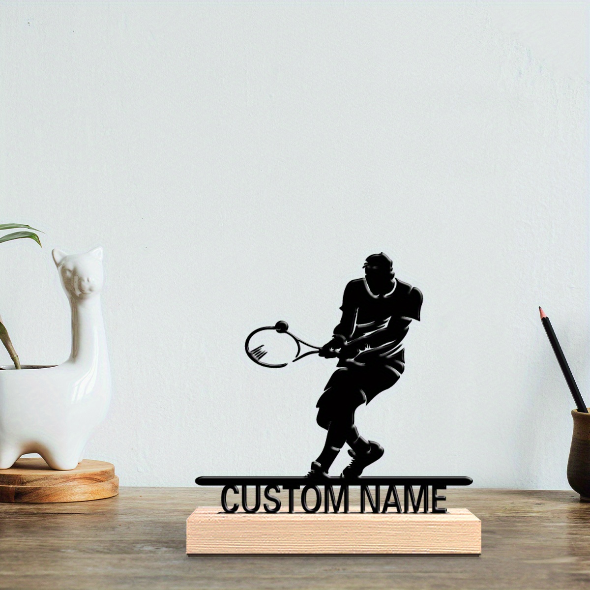 Badminton Player - Estátua de Metal Personalizada de Jogador