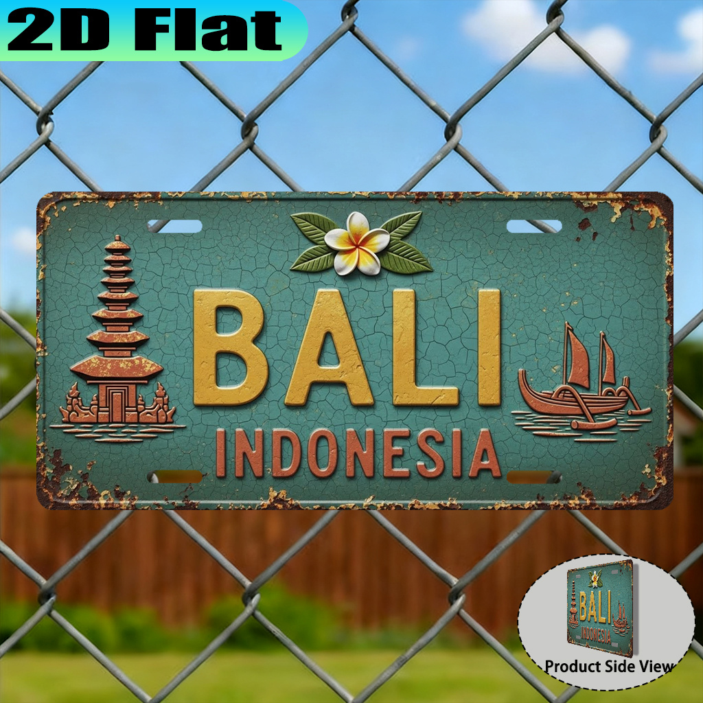 Placa de Metal Vintage 2D Plan - Badminton Indonesia avaliação e preço
