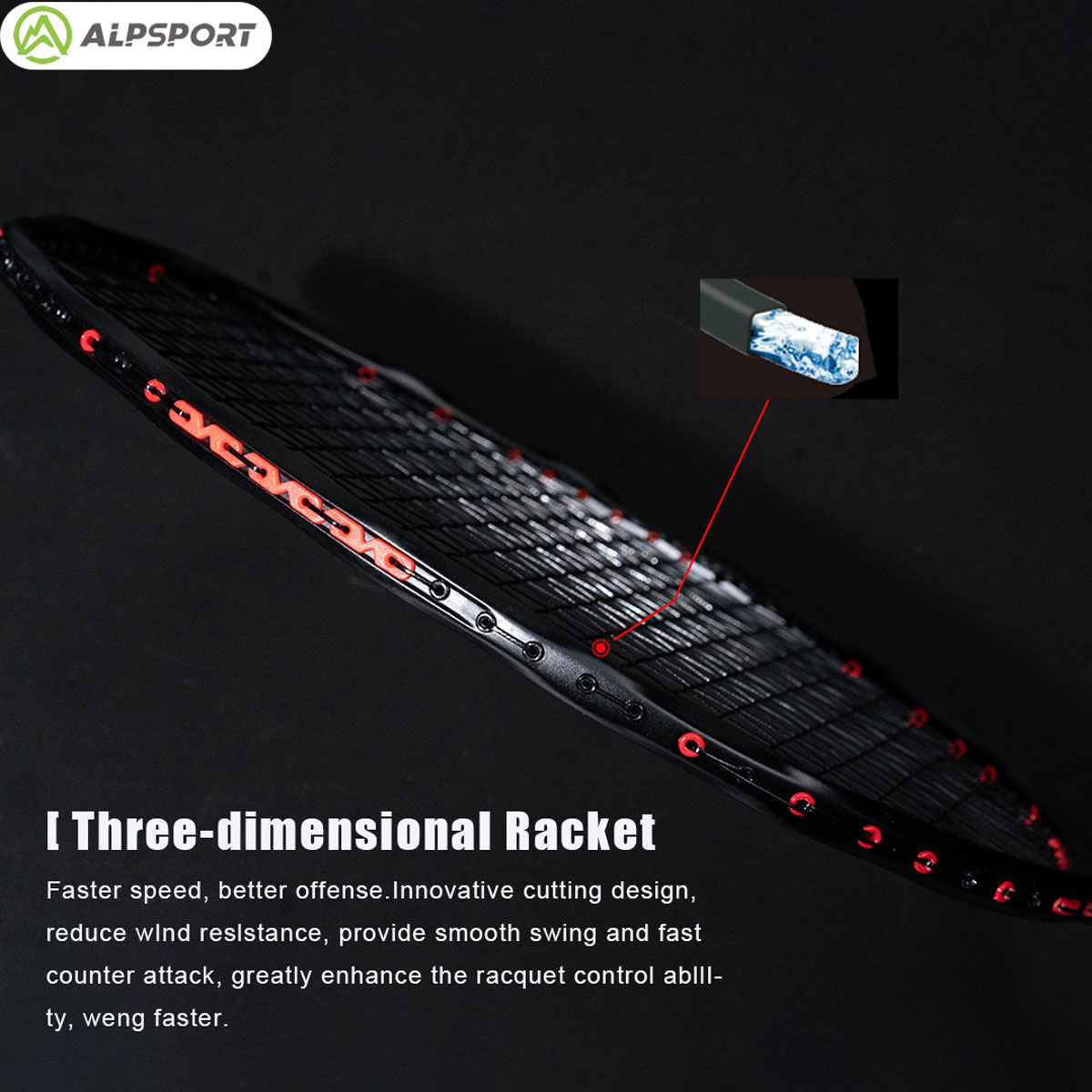 Alpsport MH-V5 5U 75g Ondulado - Badminton Background avaliação e preço