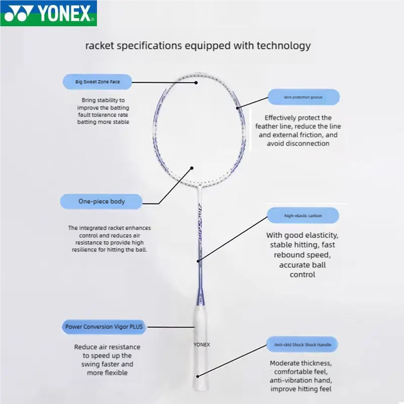 Raquete de Badminton Yonex/Yon - Yonex Racket Carbon avaliação e preço